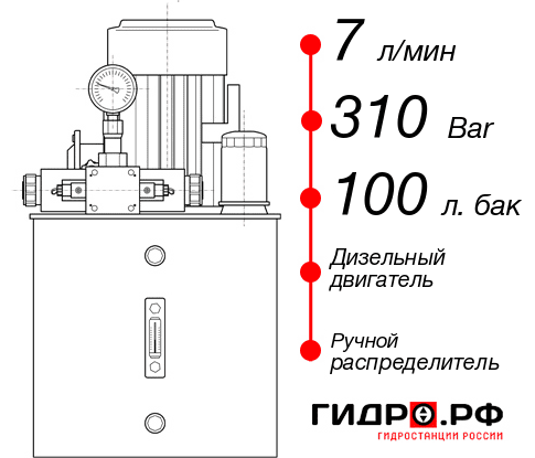 Дизельная гидростанция НДР-7И3110Т