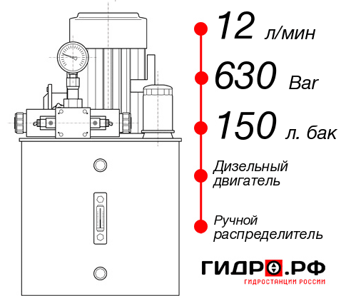 Маслостанция для гидравлического домкрата НДР-12И6315Т