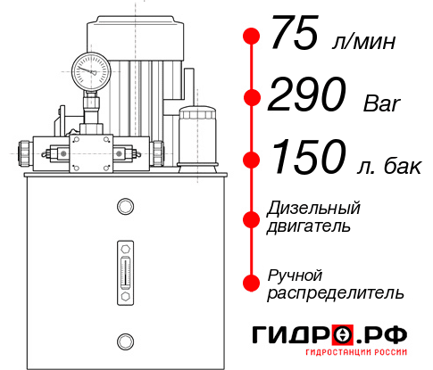 Гидростанция с ДВС НДР-75И2915Т