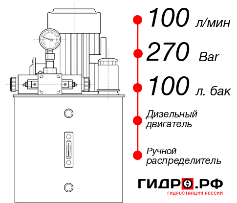 Маслостанция с ДВС НДР-100И2710Т