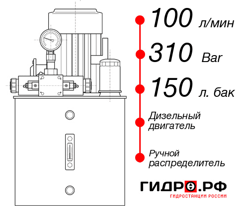 Маслостанция с ДВС НДР-100И3115Т