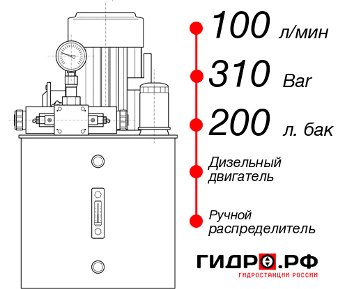 Маслостанция с ДВС НДР-100И3120Т