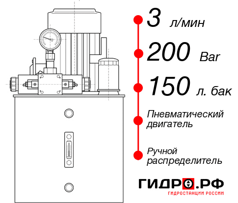 Маслостанция с пневмоприводом НПР-3И2015Т