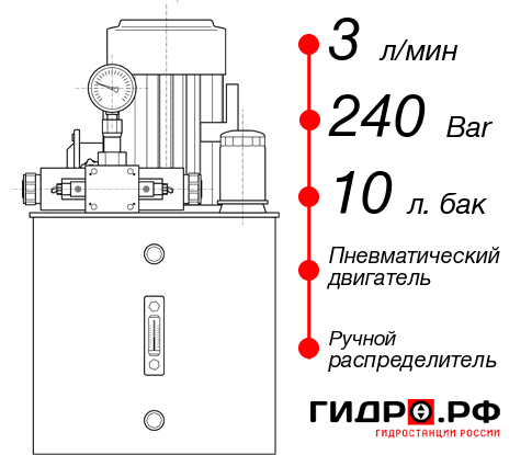 Маслостанция с пневмоприводом НПР-3И241Т