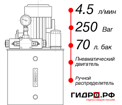 Маслостанция с пневмоприводом НПР-4,5И257Т