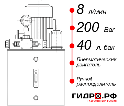 Маслостанция с пневмоприводом НПР-8И204Т