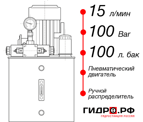 Маслостанция с пневмоприводом НПР-15И1010Т