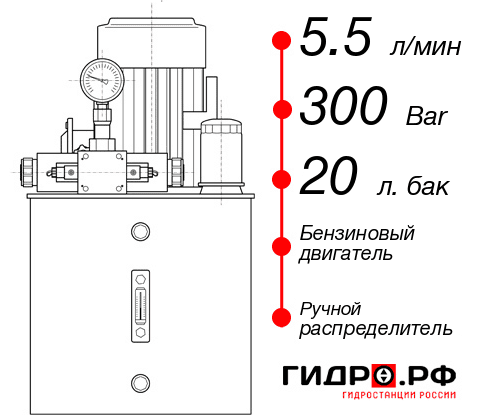 Гидростанция с домкратом 100 тонн НБР-5,5И302Т