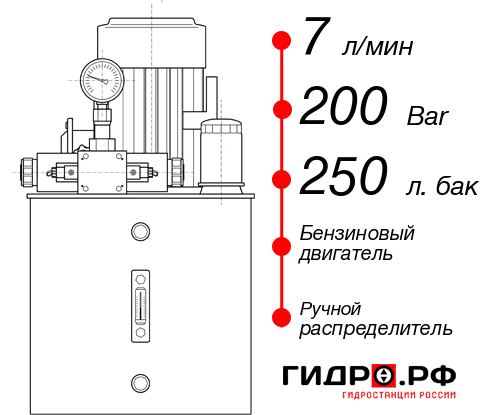 Гидростанция с ДВС НБР-7И2025Т