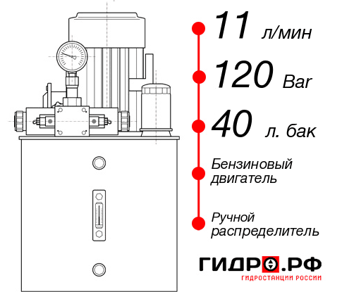 Бензиновая гидростанция НБР-11И124Т