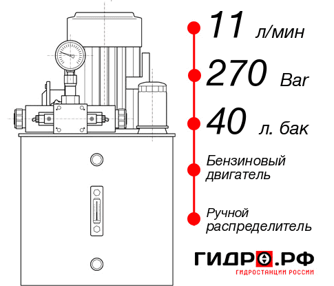 Маслостанция с ДВС НБР-11И274Т