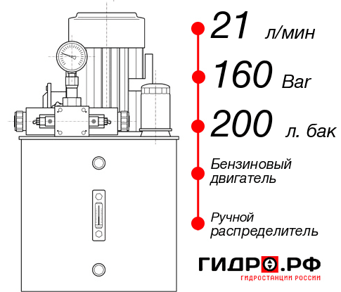 Гидростанция с гидроцилиндром НБР-21И1620Т