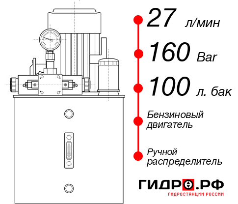 Маслостанция для гидроцилиндра НБР-27И1610Т