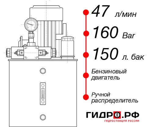 Гидростанция для гидроцилиндра НБР-47И1615Т