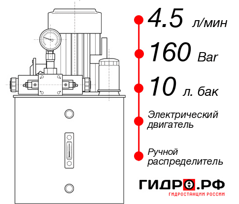 Гидростанция с электроприводом НЭР-4,5И161Т