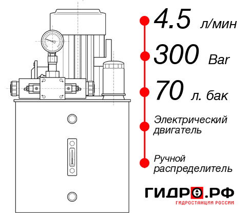 Гидростанция высокого давления с электроприводом НЭР-4,5И307Т