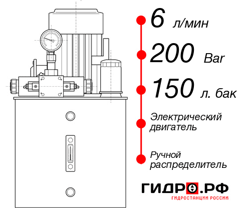 Гидростанция с гидроцилиндром НЭР-6И2015Т