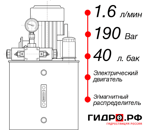 Маслостанция с электроприводом НЭЭ-1,6И194Т