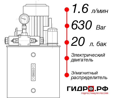 Малогабаритная гидростанция НЭЭ-1,6И632Т