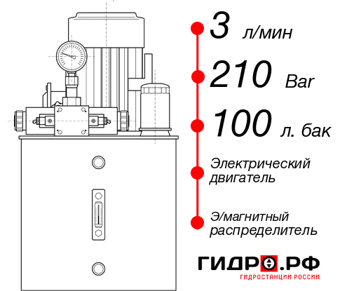 Гидростанция толкателя НЭЭ-3И2110Т