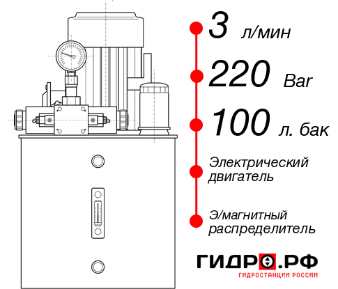 Гидростанция толкателя НЭЭ-3И2210Т