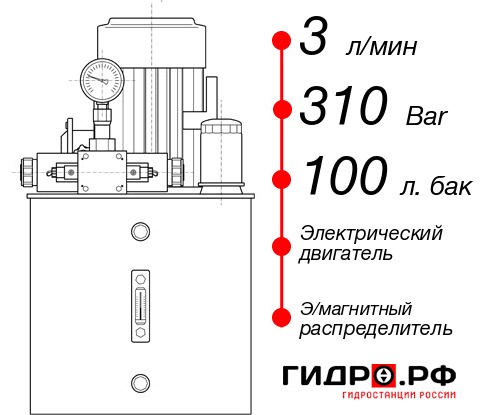 Гидростанция с домкратом 100 тонн НЭЭ-3И3110Т