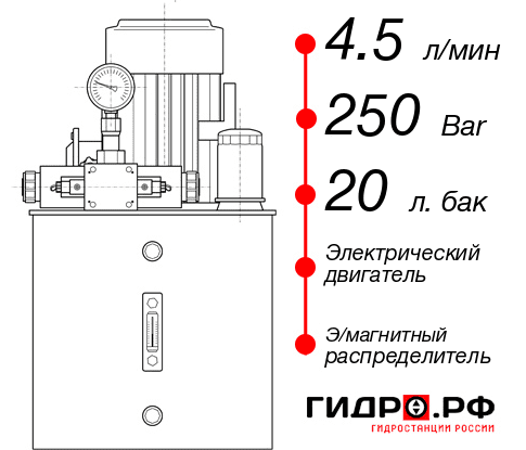 Гидростанция 220 вольт для подъёмника НЭЭ-4,5И252Т