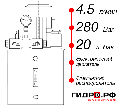 Гидростанция для подъемника НЭЭ-4,5И282Т