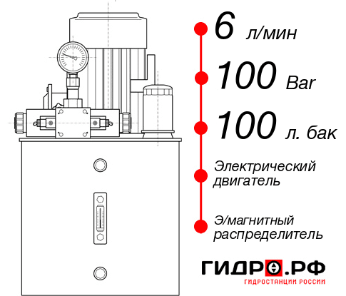 Гидростанция для гидроцилиндра НЭЭ-6И1010Т