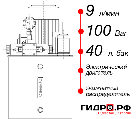 Гидростанция с двумя насосами НЭЭ-9И104Т