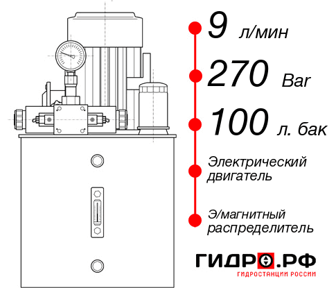 Гидростанция для гидропривода НЭЭ-9И2710Т