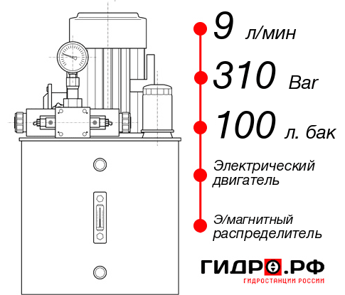 Гидростанция с домкратом 100 тонн НЭЭ-9И3110Т