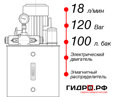 Гидростанция для гидроцилиндра НЭЭ-18И1210Т